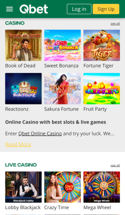 Klik op Qbet casino login en start met gokken!